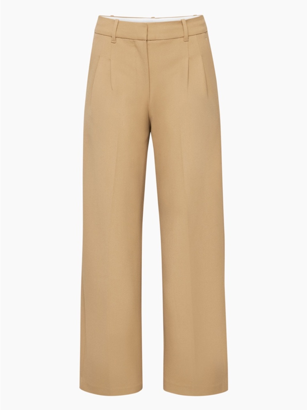 Aritzia Wide-Leg Tan Trousers